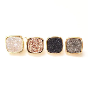 Diamond Druzy Studs