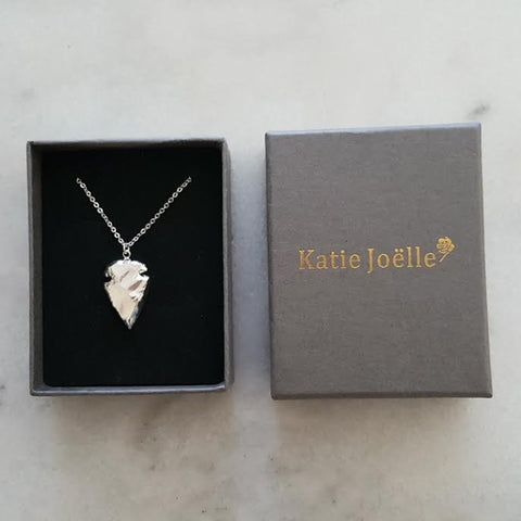 Image of Arrowhead Pendant Necklace in Silver