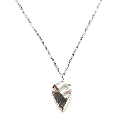 Image of Arrowhead Pendant Necklace in Silver