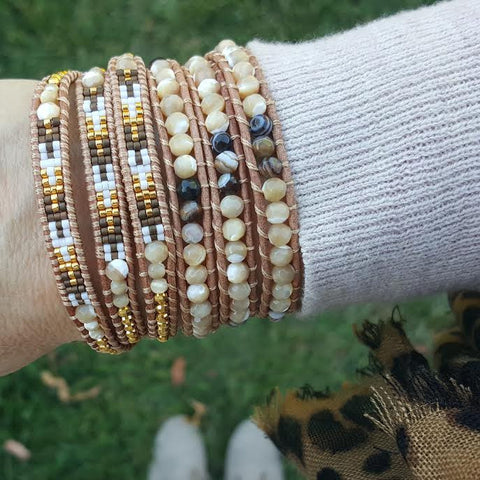 Hematite Crystal Miyuki Glass Seed Beads Wrap Bracelet – Katie Joëlle