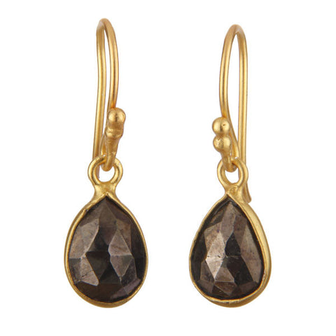 Image of Pyrite Gold Vermeil Drop Earrings