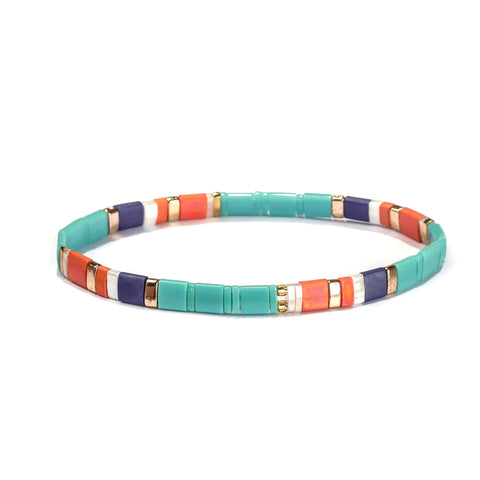 Bracciale Regolabile KELITCH Con Perline Tila Colorate - Gioiello Etnico Unisex - Braccialetti Portafortuna Annodati A Mano