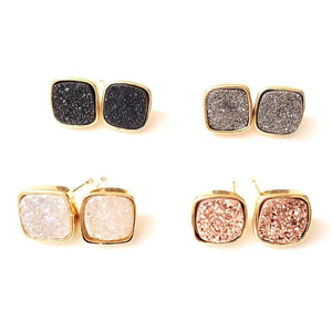 Diamond Druzy Studs