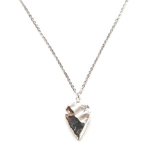 Arrowhead Pendant Necklace in Silver