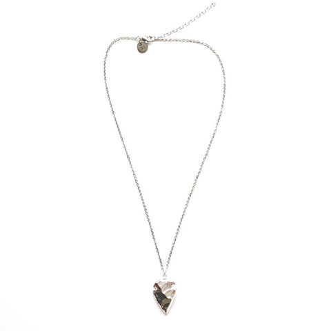 Image of Arrowhead Pendant Necklace in Silver
